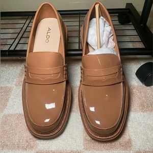 Aldo chunky heel loafers